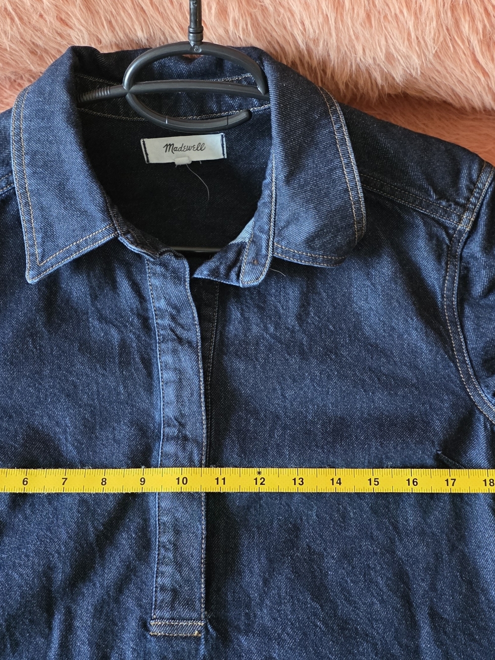 Madewell Denim Popover Mini Dress - Picture 10 of 11